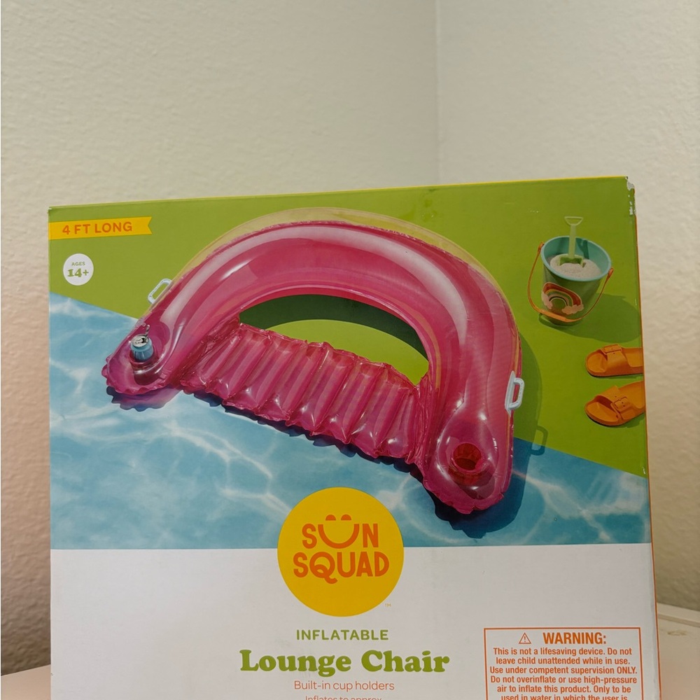 Pink Outdoor Game Inflatable Lounger
